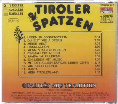 Orig. Tiroler Spatzen - Leben im Sonnenschein