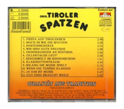 Orig. Tiroler Spatzen - Fiesta auf Tirolerisch