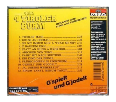 Orig. 4 Tiroler Buam - Gspielt und Gjodelt