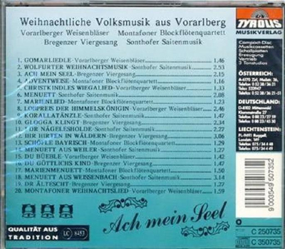 Ach mein Seel - Weihnachtliche Volksmusik aus Vorarlberg