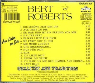 Bert Roberts - Aus Liebe zu Dir CD