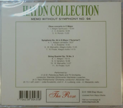 St. Petersburger Kammerorchester - HAYDN Collection, Memo without Symphony No. 94