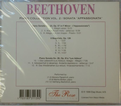 BEETHOVEN Piano Collection Vol. 2, Sonata Appassionata