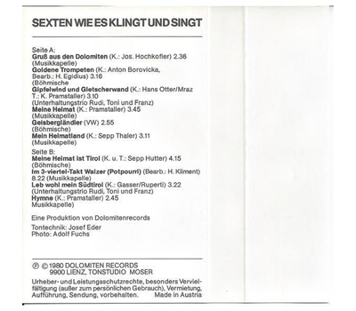 Musikkapelle Sexten - Sexten wie es klingt und singt