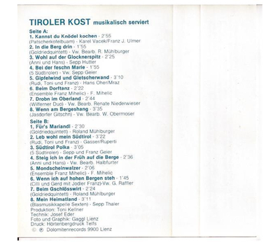 Echte Tirolerkost - musikalisch serviert