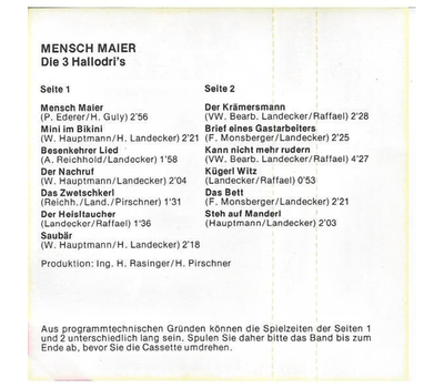 Die 3 Hallodris - Mensch Maier