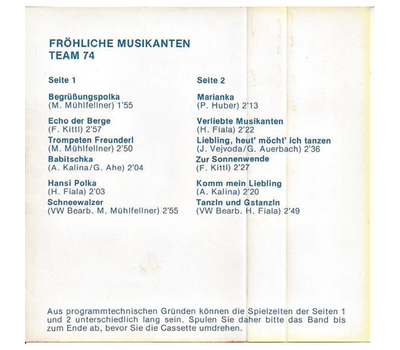 Team 74 - Frhliche Musikanten