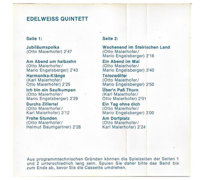 Orig. Edelweiss Quintett - 10 Jahre