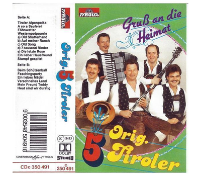 Orig. 5 Tiroler - Gru an die Heimat