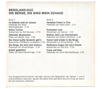 Bergland Duo Franz und Andreas - Die Berge, die sind mein Zuhaus