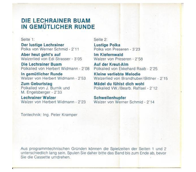 Orig. Lechrainer Buam - In gemtlicher Runde (MC Neu)