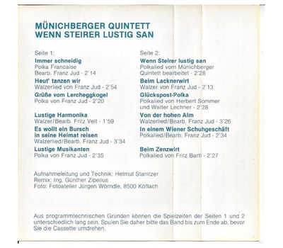 Mnichberger Quintett - Wenn Steirer lustig san MC Neu