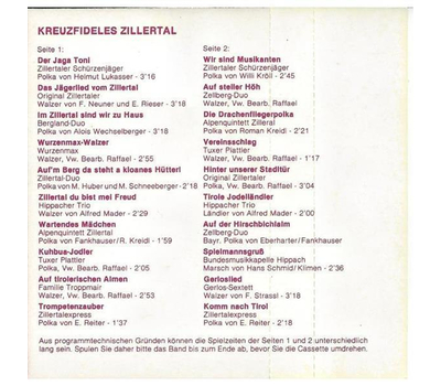 Kreuzfideles Zillertal Zillertaler Spitzenreiter spielen auf 1980 MC Neu