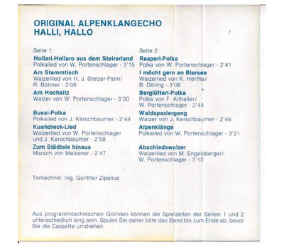 Orig. Alpenklangecho - Halli Hallo