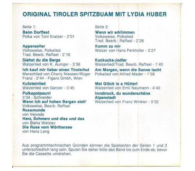 Orig. Tiroler Spitzbuam mit Lydia Huber MC Neu 1980