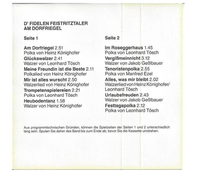 D fidelen Feistritztaler - Am Dorfriegl