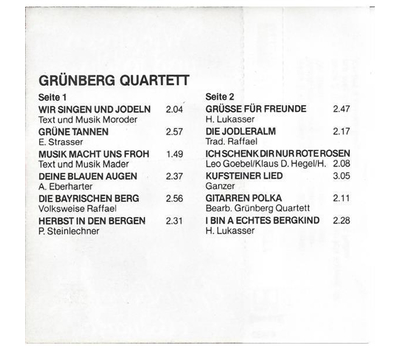 Grnberg Quartett - Wir singen und jodeln