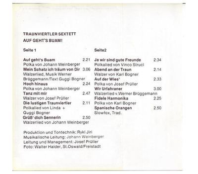 Orig. Traunviertler Sextett - Auf gehts Buam MC Neu 1982