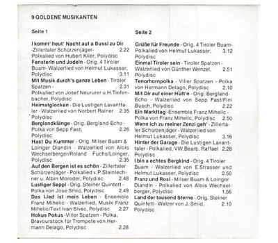 9 Goldene Musikanten 1983 MC Neu