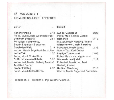 Rtikon Quintett - Die Musik soll euch erfreuen