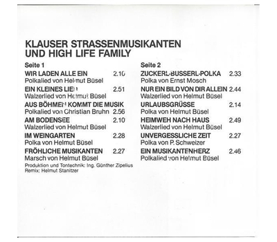 Klauser Strassenmusikanten & High Life Family - Wir laden alle ein