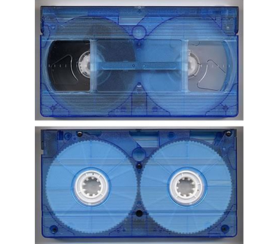 E-180 VHS BASF Leercassette VT16CrPG Chromium Dioxide Transparent Blau