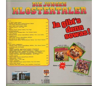 Klostertaler (Die Jungen) - Ja gibts denn sowas LP 1989