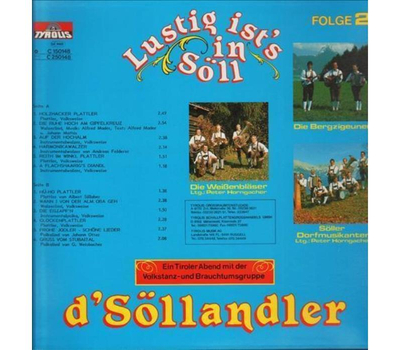 Brauchtumsgruppe Sllandler - Lustig ists in Sll Folge 2 LP Neu