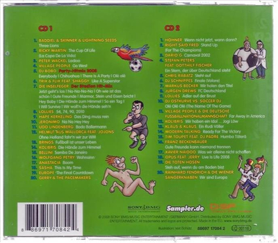 Fetenkult Fussballparty 2008 ber 50 Fussball-Hits im Mega Party-Mix 2CD Neu